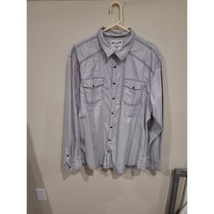 Reclaim athletic fit Men's SZ‎ XXL Snap front Western Grey shirt Cowboy Casual